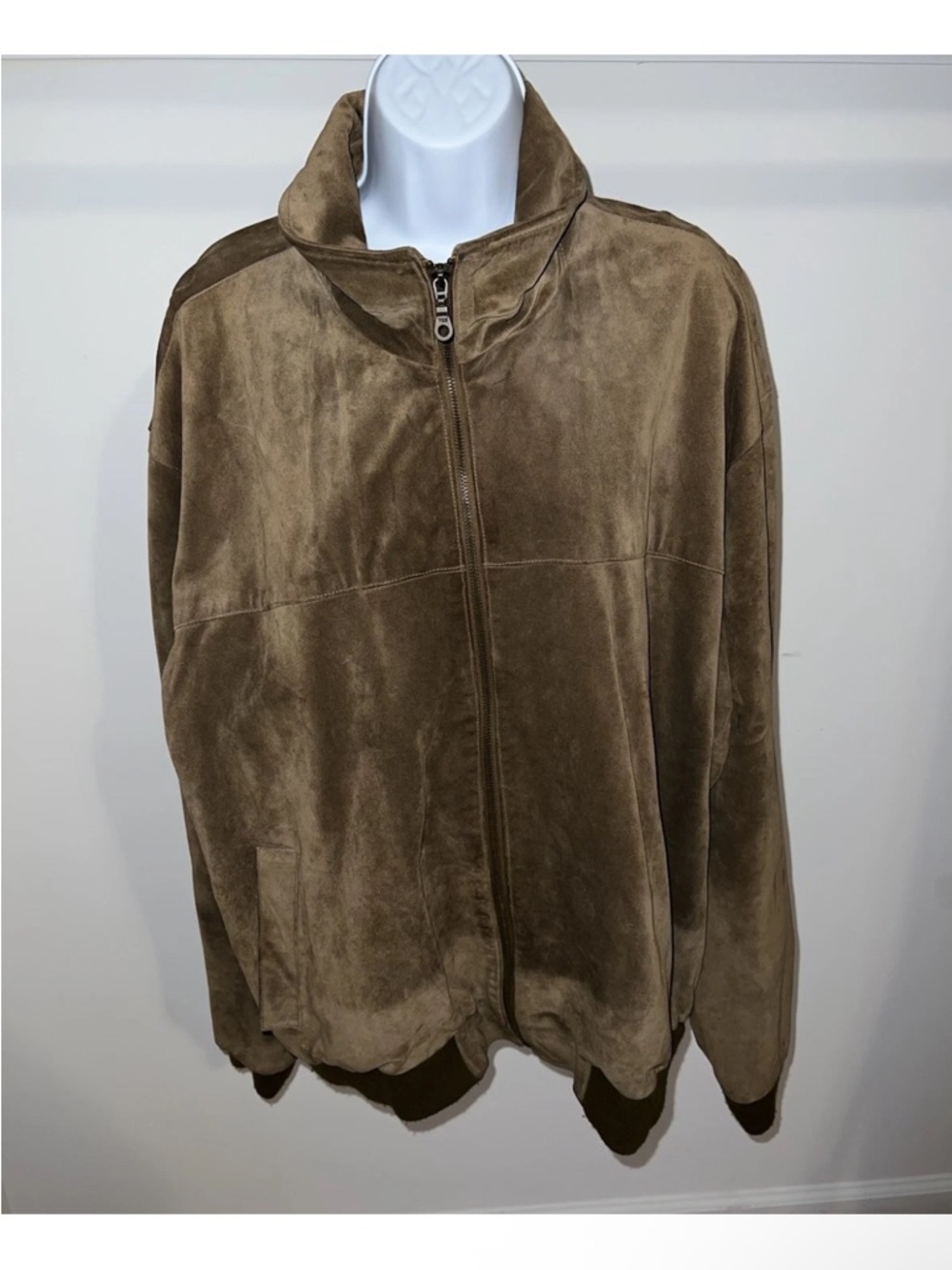 Vintage 90s Harold Powell Brown 100% Leather Bomber Jacket L 100% Acetate